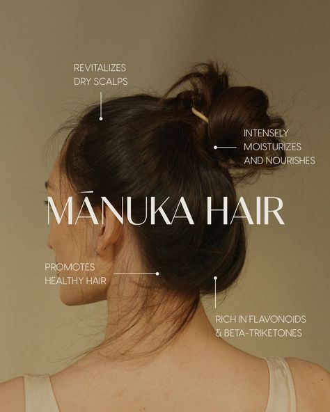 Introducing in 4 amazing products; 🍃Mānuka Hair 🍃 ✨Mānuka Shampoo ✨Mānuka Masque ✨Mānuka Leave-In Serum ✨Go & Glow Hair Gift & Travel Set Shop now via the link in bio! Hair Product Marketing, Hair Product Branding, Hair Product Ads, Shampoo Advertisement, Hair Oil Advertisement, Shampoo Advertising, Shampoo Ads, Eco Friendly Hair Products, Hair Ads