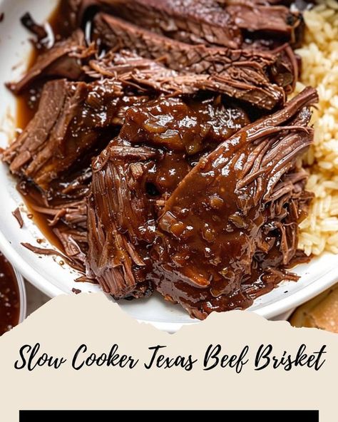 Made by Judia Cookies With Edible Flowers, Brisket Recipes Crockpot, Beef Brisket Slow Cooker, Slow Cooker Beef Brisket, Brisket Marinade, Beef Brisket Recipe, Brisket Flat, Texas Brisket, Texas Beef