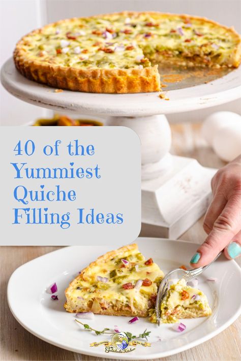 Quiche Fillings Ideas, Quiche Filling Ideas, Barbecue Salads, Quiche Filling, Pancake Syrup Recipe, Delicious Quiche, Food Samples, Bacon Quiche, Quiche Recipes Easy