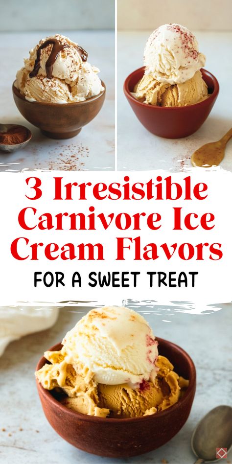 Ice cream lovers rejoice! This carnivore recipe delivers 3 decadent flavors that are creamy, satisfying, and no-carb. Perfect for anyone following a carnivore or keto lifestyle, this dessert is easy to make and full of flavor. Save this pin for your next indulgent treat! Denture Friendly Food, Carnivore Mousse, Carnivore Recipes With Cream Cheese, Carnivore Desert Ideas, Carnivore Cream Cheese Dessert, Animal Based Dessert Recipes, Carnivore Diet Ice Cream, Carnivore Ice Cream Ninja Creami, Animal Based Ice Cream