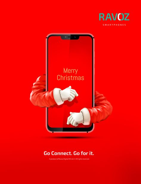 Mobile Poster Design Graphics, Smartphone Ads Creative, Santa Creative Ads, Smartphone Poster Design, Christmas Ad Creative, Electronics Creative Ads, Creative Christmas Poster Design, Fashion Creative Ads Graphic Design, Christmas Ads Social Media