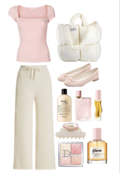 My Mum Made It Clothing, My Mum Made It Bag Outfit, My Mum Made It Bag, Perfume Gisou, Repetto Outfit, Pilates Princess Outfit, Philosophy Perfume, Soft Pink Coquette, Wonyoung Core