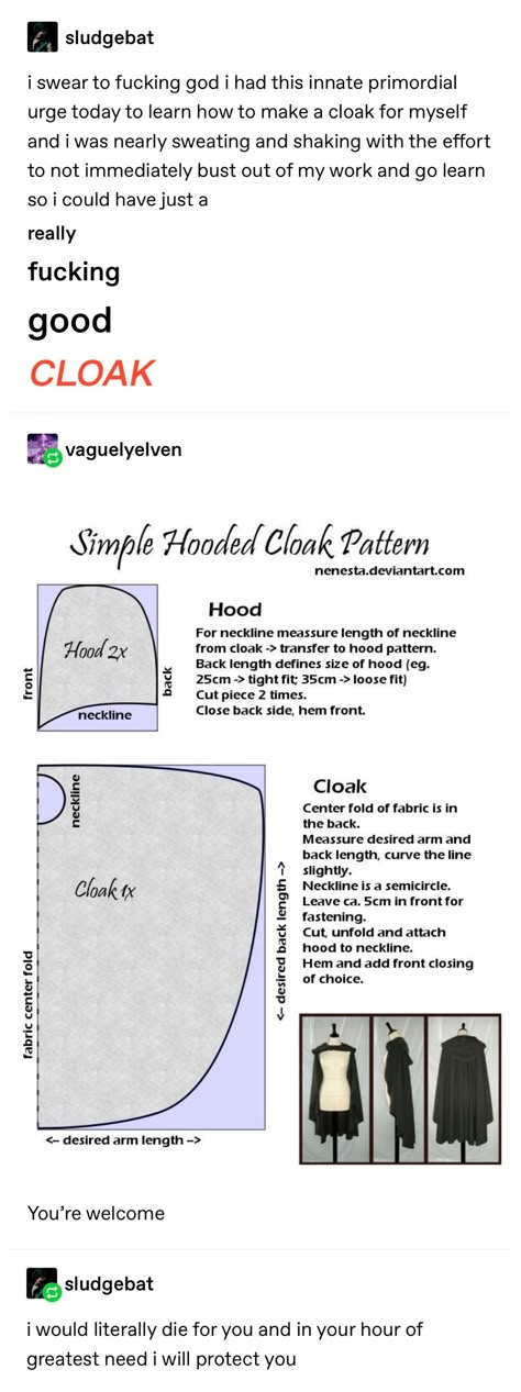 Simple Cloak Diy, Exentric Style, My Place In Society, How To Make Things, Diy Sy, Cosplay Tutorial, Hooded Cloak, Sew Ins, Cosplay Diy