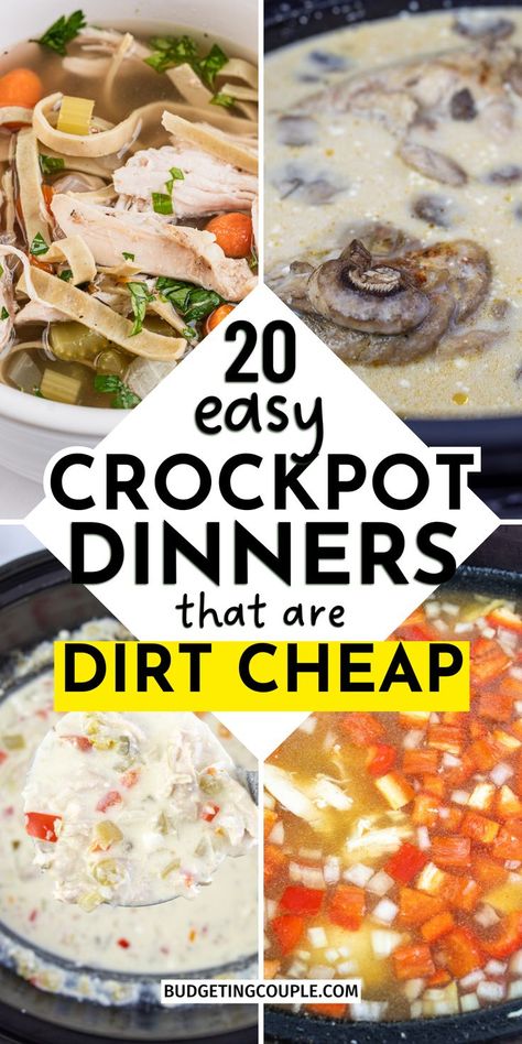 Cheap Crockpot Recipes: Inexpensive meals for a large families, keto dinners for large families, fall winter crockpot recipes healthy dinner Easy Get Together Food Dinners, Healthy Recipes On A Budget Family, Cooking Healthy On A Budget, Cheap Lunch And Dinner Ideas, Fun Things To Make For Dinner, Crock Pot Cheap Dinners, Cheap Home Cooked Meals, Cheap Dinners For A Family Of Four, Cheap Meals On A Budget Families Dinners