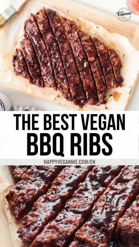 Vital Wheat Gluten Recipes, Vegan Bbq Ribs, Vegan Ribs, Vegan Bbq Recipes, Vegan Meat Recipe, Vegan Seitan, Vegan Meat Substitutes, Eco Food, Seitan Recipes