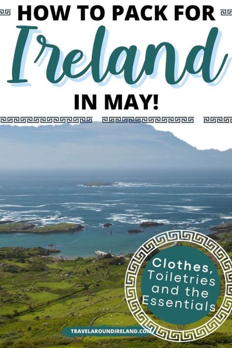 Visiting the Emerald Isle at the start of the year but wondering what to pack for Ireland in May? Well, look no further than this handy list of everything you need including what weather protection you should bring, ideas for clothing, essentials and toiletries. All you need for your packing list for Ireland in May is right here. #travelaroundireland | Ireland packing list | What to pack for Ireland | Packing list for Ireland in May | packing for May in Ireland Ireland In May, Pack For Ireland, Ireland In March, Ireland Clothes, Ireland Packing List, Ireland Travel Tips, Printable Packing List, Travel Document Holder, Packing Essentials List