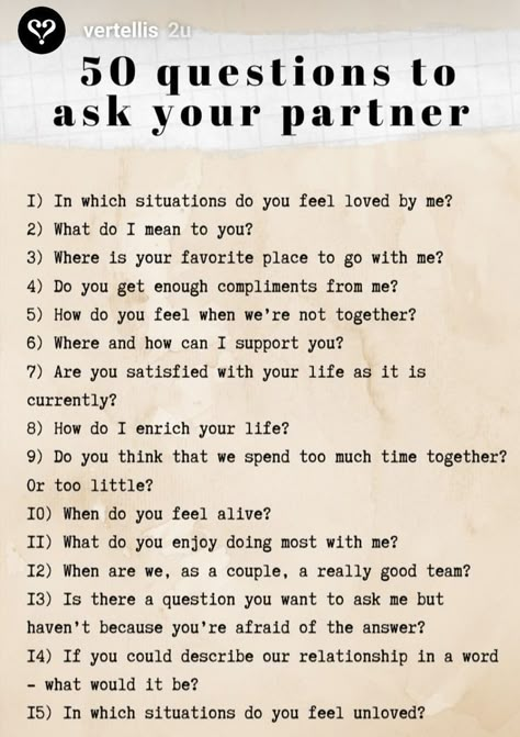 50 questions to ask your partner Hot Questions, 50 Questions To Ask, Intimate Questions For Couples, Relationship Priorities, Questions To Ask Your Partner, Partner Questions, Intimate Questions, 50 Questions, Deep Conversation