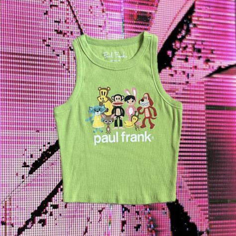 ✧˚₊‧ Paul Frank tank ✧˚₊‧  ❤︎ size: xs  ❤︎ details:... - Depop Paul Frank Clothes, Paul Frank Shirt, Things To Thrift, Thrift Manifest, Aisha Winx, I Have Money, Thrift Inspo, Paul Frank, Virtual Closet