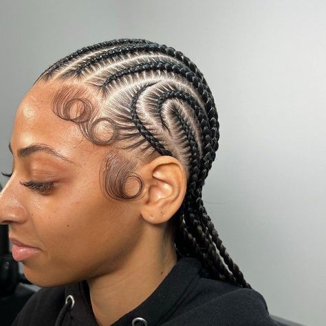 Y2k Cornrows, Twists Cornrows, Cornrows Braids For Black Women, Braided Cornrow Hairstyles, Cute Box Braids Hairstyles, Quick Braided Hairstyles, Feed In Braid, Protective Hairstyles Braids, Hair Twist Styles