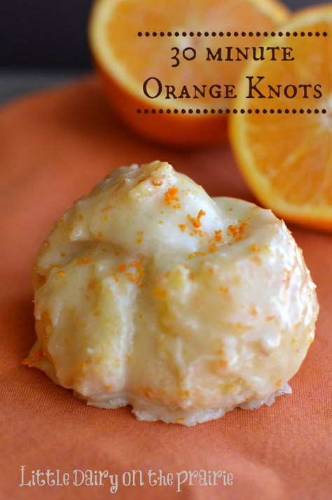 Orange Knots, Orange Sweet Rolls, Breakfast Sweets, Sweet Rolls, Breads And Rolls, Sweet Roll, Köstliche Desserts, Bread Muffins, Orange Recipes