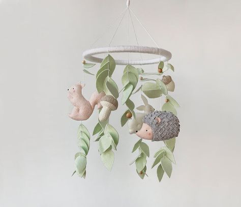 Woodland baby crib mobile Hanging cot mobile for woodland | Etsy Hanging Crib Mobile, Bedroom Board, Forest Nursery Decor, Hanging Crib, Woodland Mobile, Mobile Hanging, Baby Mobil, Baby Boy Mobile, Star Mobile