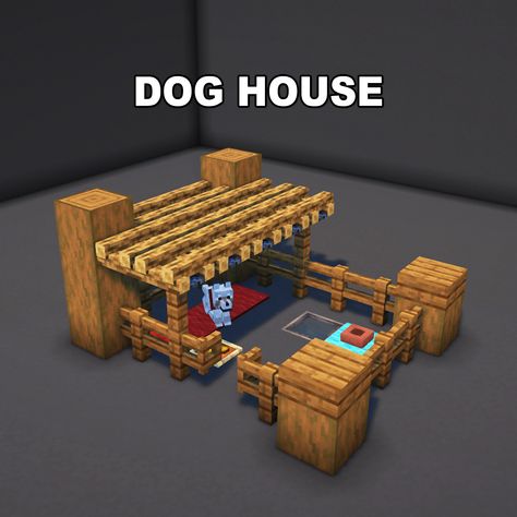 Minecraft Dog House ✅ Follow for OP Minecraft Builds 📢 Share with your Friends 💬 Rate this Build 1-10 🔖Tags 🔖 #minecraft #minecraftbuilds #minecrafters #minecraftpe #minecraftmemes #mınecraftideas #minecraftbuild #minecraftbuilding #minecraftbuilding #minecrafttutorial #minecraftonly #mcpe #minecraftpc #minecraftcreations #minecraftdaily #minecraftdesign #minecraftjava #minecrafts #minecraftyoutuber #gaming Fun Minecraft Survival Builds, Minecraft Pet Bed Ideas, Minecraft House Decorations Outside, Window Seat Minecraft, Cave Room Minecraft, Dog Bed In Minecraft, Minecraft Dog Shelter, Minecraft Guest Room, Minecraft Dog Room Ideas