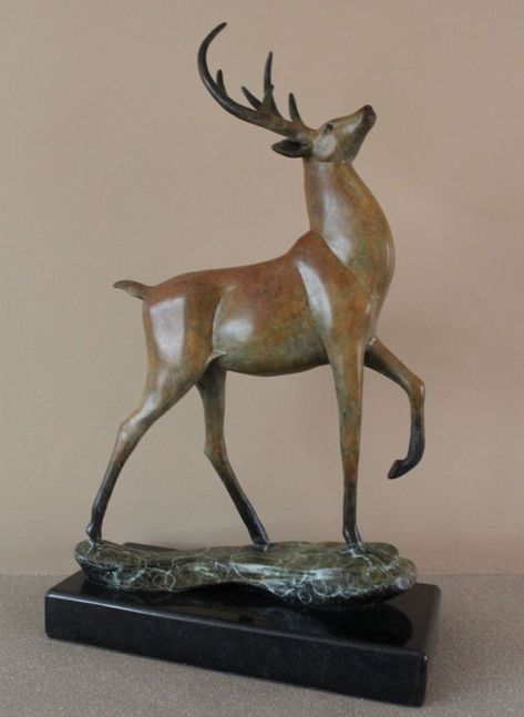 Stag Statue, Indoor Sculpture, Deer Sculpture, Deer Statues, Stag Deer, Sculptures For Sale, Interior Display, Art Carved, Sculpture Park