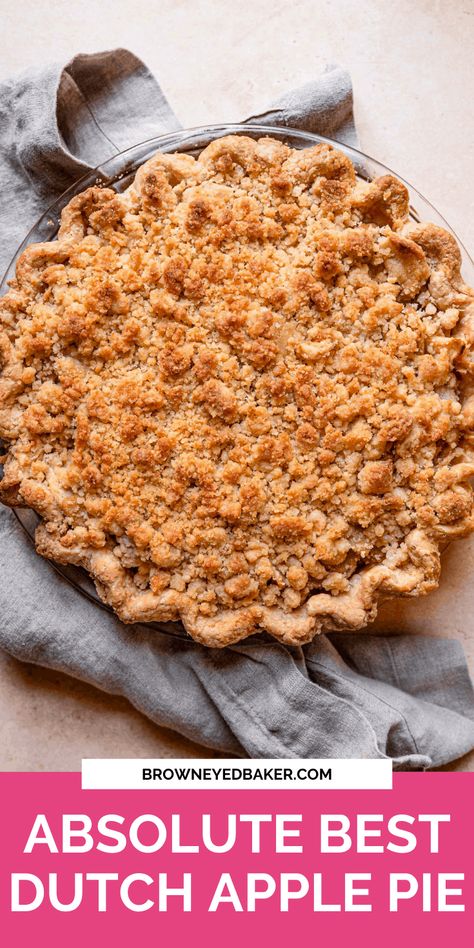 Dutch Apple Pear Pie, Apple Pie With A Crumble Topping, Apple Pie Recipe With Crumble Top, Dutch Apple Topping, Apple Pie Recipe Crumble Topping, Apple Pie Crumble Top, Broma Bakery Apple Pie, Dutch Apple Topping Recipe, Dutch Apple Pie Topping With Oats