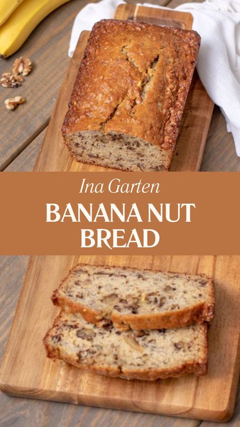 Ina Garten Banana Nut Bread Banana Nut Recipes Breads, Tyler Florence Banana Bread, Banana Bread Recipe Nut, Ina Garten Banana Bread Recipe, Janets Rich Banana Bread, Banana Bread Ina Garten, Extra Moist Banana Bread Recipe, Banana Bread Recipe Natasha’s Kitchen, Best Of Bridge Banana Bread