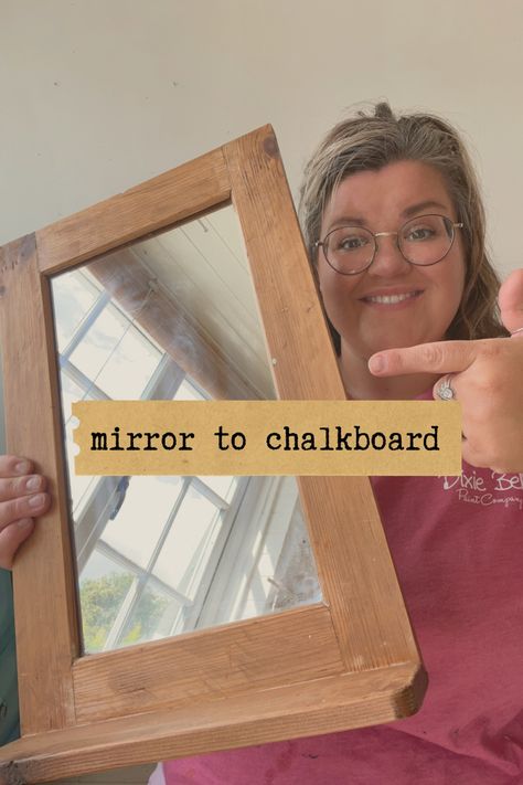 Watch this super quick and easy way to make your own DIY chalkboard from an old mirror using Dixie Belle Chalk Mineral Paint Old Mirrors Repurposed, Spray Paint Mirror, Chalkboard Paint Ideas, Old Mirrors, Old Mirror, Diy Chalkboard, Mirror Painting, Chalkboard Paint, Diy Decor Ideas