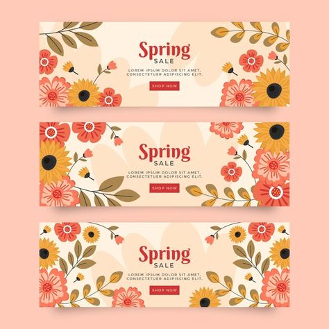 Spring Sale Design, Hero Banner, Spring Sale Banner, Banner Inspiration, Palmetto Moon, Flowers Iris, Spring Banner, Banner Design Layout, Background Inspiration