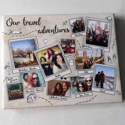 Travel Themed Room, Souvenir Ideas, Best Friend Family, Friend Scrapbook, Album Photo Scrapbooking, Travel Journal Scrapbook, Album Journal, Family Presents, Memory Journal