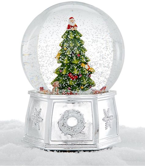 Large Snow Globes, Christmas Tree Snow, Christmas Tree Images, Musical Snow Globes, Christmas Tree Cookies, Christmas Tree And Santa, Spode Christmas Tree, Spode Christmas, Christmas Snow Globes