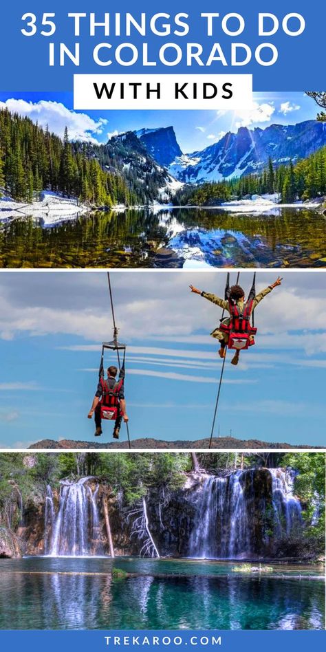 35 Terrific Things to do in Colorado with Kids Colorado Family Trip, Mountain Family Vacation, Colorado Vacation With Kids, Colorado Family Vacation Summer, Colorado With Kids Summer, Colorado Springs Things To Do, Aspen Colorado Winter, Colorado With Kids, Vacation In Colorado