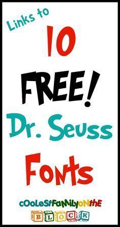 Links to 10 Dr. Seuss Fonts Dr Seuss Font, Nightmare Before Christmas Font, Christmas Fonts Alphabet, Dr Seuss Classroom, Seuss Classroom, Dr Seuss Week, Dr. Seuss, Read Across America Day, Christmas Fonts Free