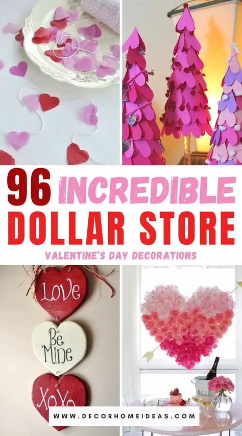 Unleash your creativity without breaking the bank with our guide to the 100 Best Dollar Store Valentine's Day Decorations! Dive into a world of affordable yet stunning DIY ideas that promise to add a special touch of love and charm to your Valentine's celebration. February Decorations, Diy Valentines Decor, Valentines Day Office, Gardening Storage, Valentine Centerpieces, Easy Valentine Crafts, Storage Organization Ideas, Diy Valentine's Day Decorations, Rustic Valentine