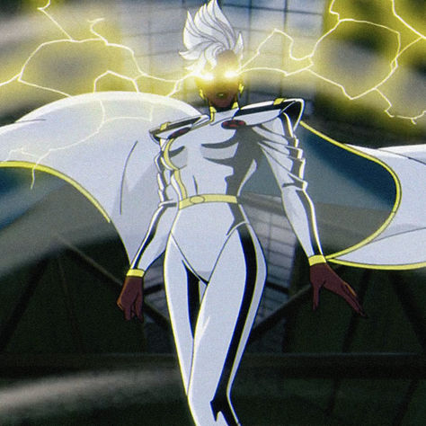 x-men '97 icon. xmen. marvel animation. storm. godess. storm. tornado. wind. Black Female Superhero, Storm Comic, Storm Xmen, X Men 97, Storm X Men, Lightning Powers, Ororo Munroe, Mutant Mayhem, Marvel Animation