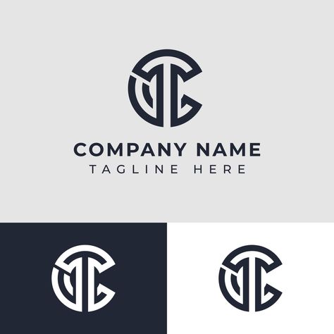 Letter CT or TC Monogram Circle Logo, suitable for any business with CT or TC initials. Tc Monogram, Concrete Logo, Ct Logo, Company Identity, Logo Design Process, Websites Design, Circle Logos, Circle Logo, Letter Logo Design