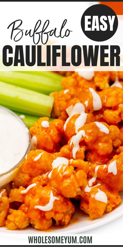 Buffalo Cauliflower Recipe Franks Cauliflower Bites, Buffalo Califlour Air Fryer, Keto Buffalo Cauliflower Air Fryer, Oven Roasted Buffalo Cauliflower, Air Fry Buffalo Cauliflower, Buffalo Ranch Cauliflower, Buffalo Califlour Bites Air Fryer, How To Make Buffalo Cauliflower, Roasted Buffalo Cauliflower Recipes