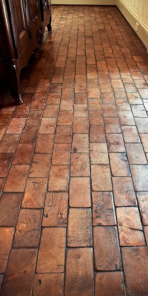 awesome i want to make one myself. I can sell on Etsy. http://teds-woodworking.digimkts.com/ Brilliant idea. I can make this Been needing diy tiny homes link . http://teds-woodworking.digimkts.com/ Wood Block Flooring, Flooring Diy, Brick Floor, Flooring Installation, Woodworking Projects That Sell, Diy Flooring, Teds Woodworking, Country House Decor, Flooring Ideas