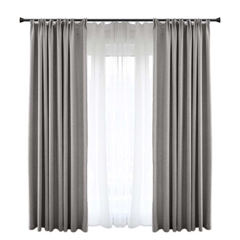 Solid Grey Blackout Curtain Modern Simple Curtain Living Room Bedroom Fabric(One Panel) Tenda Tutorial, Grey Blackout Curtains, Plain Curtains, Simple Curtains, Living Room Decor Curtains, Luxury Curtains, Stylish Curtains, Grey Curtains, Curtains Living