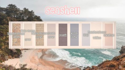 Color Pallets For Bloxburg, Blocksburg House Color Schemes, Coastal Colour Scheme Bloxburg, Coastal House Colors Bloxburg, Bloxburg Wall Colors Inside, Costal House Colors Exterior Bloxburg, Bloxburg Wall Colors Modern, Bloxburg Mansion Color Schemes, Bloxburg Spring Color Schemes