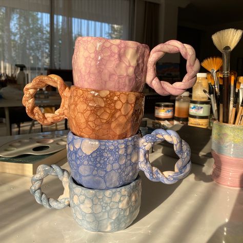 I love my unique bubble mugs 🍄💗🌸 #ceramic #ceramics #ceramicstudio #bubble #bubblemugs #ceramicmug #ceramiccup #pottery #potterystudio #ceramiclove #handmade #handmadewithlove #handmadeceramics #smallbusiness #ceramicart #post #coffeemug #bestgift Bubble Mug Pottery, Bubble Ceramics, Bubble Mug, Ceramic Projects, Mugs Ceramic, Ceramic Studio, Pottery Studio, Ceramic Cups, Ceramic Art