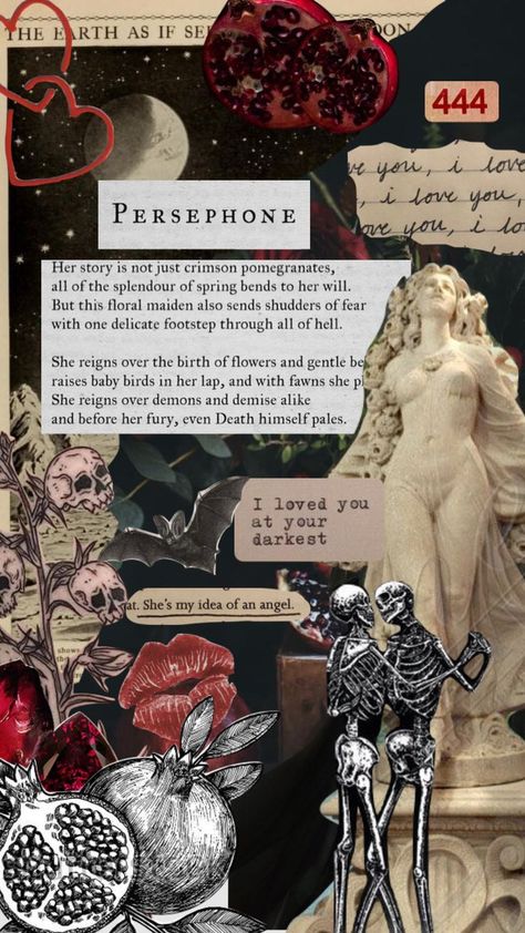 Persephone Deity, Corporate Greed, Love Collage, Witchy Wallpaper, Greek Gods And Goddesses, Greek Mythology Art, Hades And Persephone, Aesthetic Moodboard, Edgy Wallpaper