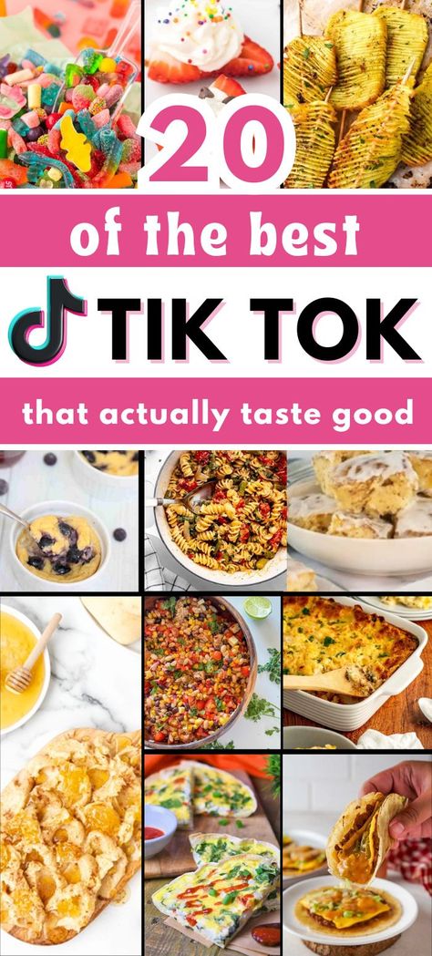 A vibrant image collage featuring viral TikTok recipes, showcasing dishes. The collection highlights trending TikTok recipes for dinner, easy TikTok recipes, and viral TikTok meals that are perfect for 2024. From popular TikTok recipes to viral TikTok snacks and TikTok viral foods, this collage is a feast of famous TikTok recipes and social media recipes that have taken over in 2024. Perfect inspiration for anyone looking for TikTok recipes easy or the best viral recipes trending today. Tick-tock Food Recipes Videos, Til Tok Dinner Recipes, Best Recipes Of 2024, Most Popular Recipes 2024, Best Tik Tok Recipes, Tik Tok Dinners, Viral Dessert Recipes, Tic Tok Recipes Videos, Viral Recipes 2024