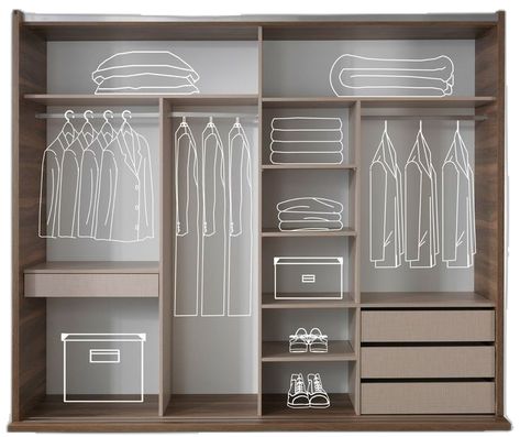 Cupboard Design Wardrobe Modern, Wardrobe Design Bedroom Modern Luxury, Wardrobe Interior Layout, Wardrobe Layout, Ideas De Closets, Wall Wardrobe Design, Wardrobe Design Modern, Closet Design Layout, Modern Cupboard Design