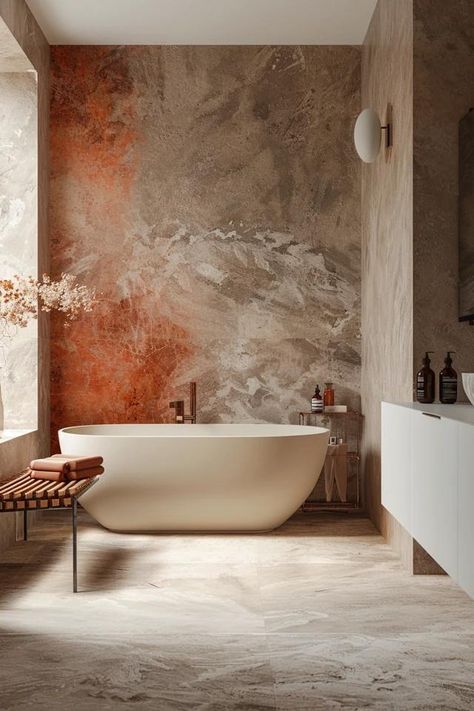 Earthy Elegance: My Top Earth Tone Bathroom Ideas Natural Bathroom Design Earth Tones, Earth Tone Bathroom Ideas, Earth Tone Bathroom, Earthy Bathroom Ideas, Natural Bathroom Design, Earthy Bathroom, Dorm Room Wall Art, Earthy Elegance, Natural Bathroom