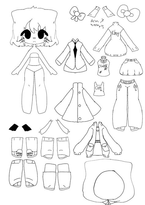 Charming Paper Doll Templates for DIY Craft Projects Paper Doll Drawing, Paper Dolls Printable Free, Printable Paper Toys Templates, Paper Toy Printable, Paper Doll Craft, Free Printable Paper Dolls, Paper Doll Printable Templates, Hello Kitty Printables, Doll Drawing