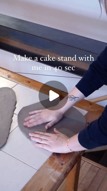 bouette.studio on February 5, 2024: "The cake stand 🎂 a mini tutorial #ceramicsofinstagram #clayofinstagram #ceramicshool #claytutorial #ceramictutorial #clayvideos". Clay Cake Stand Diy, Clay Cake Stand, Pottery Basics, Pottery Cake Stand, Ceramic Plates Art, Ceramic Cake Stand, How To Make Ceramic, Handmade Flower Pots, Diy Cake Stand