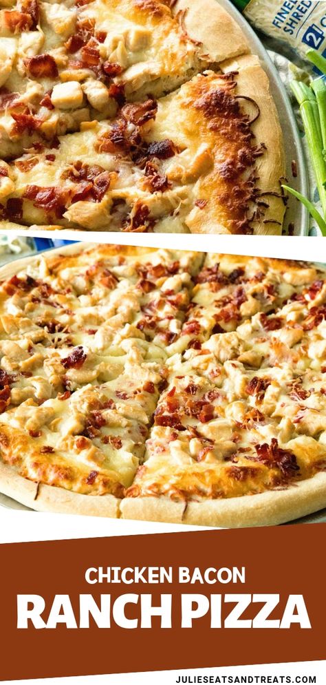 Creamy Ranch Sauce, Bacon Ranch Pizza, Ranch Pizza, Pizza Ranch, Chicken Bacon Ranch Pizza, Ranch Sauce, Bacon Pizza, Creamy Ranch, Meal Prep Plans