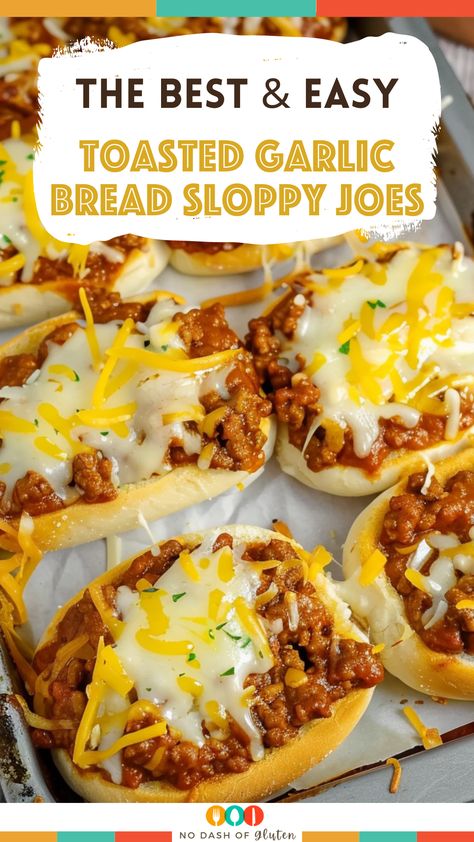 Sloppy Joe Garlic Bread Sandwich, Sloppy Joe Garlic Toast, Sloppy Joes On Garlic Toast, Sloppy Joe Garlic Bread Recipe, Sloppy Joe On Garlic Bread, Garlic Bread Sloppy Joe Recipe, Sloppy Joe On Garlic Texas Toast, Sloppy Joe Garlic Bread, Garlic Toast Sloppy Joes