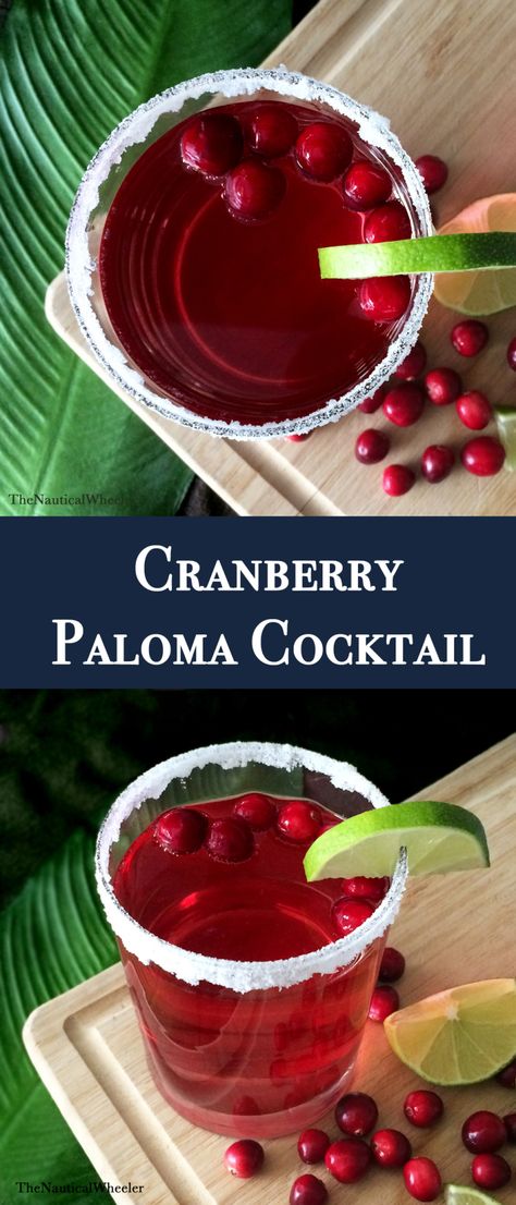 Cranberry Paloma Cocktail Recipe Christmas Paloma, Cranberry Paloma Cocktail, Cranberry Paloma, Paloma Drink, Paloma Cocktail, Christmas Drinks, Adult Beverages, Cocktail Recipe, Adult Drinks