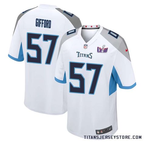 Luke Gifford #57 Super Bowl LVIII Away Tennessee Titans Limited White Jersey for Men Check more at https://www.titansjerseystore.com/luke-gifford-57-super-bowl-lviii-away-tennessee-titans-limited-white-jersey-for-men/ Nfl Titans, Titans Jersey, Tennessee Titans, White Jersey, Super Bowl, Tennessee