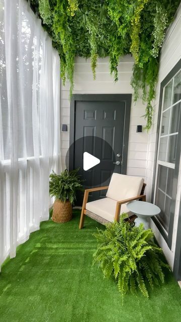 My Ugly Apartment - DIY & Decor | Atlanta on Instagram: "Comment "shop" to get links to all the items I used to create this outdoor oasis 🤩  #balconydecor #balconydesign #balconyideas #apartmentbalcony #apartmentdecor #apartmentinspo   DISCLAIMER:  This is not practical for everyone. My balcony has specific conditions that make this suitable for me. For example, when it rains I can sit out here and enjoy the sound of the rain because it barely gets wet. The curtains are specifically made for outdoors and get damp at best when there’s heavy rain. My upstairs neighbors don’t have pets and barely use their balcony. And because of where my balcony is on the property wind only blows the curtains a little bit and doesn’t affect anything else. Finally, all of this is removable." Balcony Makeover Diy, Curtains Balcony, Balcony Curtain Ideas, Balcony Curtains, Apartment Balcony Garden, Sit Out, Diy Apartment Decor, Apartment Balconies, Diy Makeover