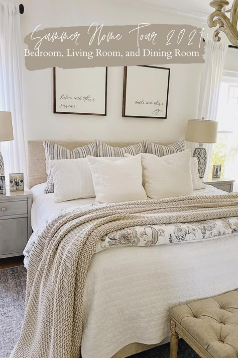 Tan Bedroom Ideas, Modern Farmhouse Style Living Room, Tan Bedroom, Beige Headboard, Farmhouse Fireplace Decor, Neutral Bedroom Decor, Spring Bedroom, Beige Bedroom, Farmhouse Bedding