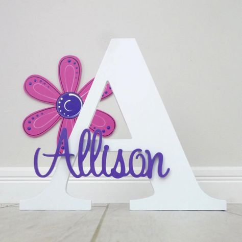 Door Name Plates Unique, Wall Art Letters, Personalized Wooden Letters, Baby Boy Hamper, Kids Door Signs, Door Name Plates, Kids Door, Sign Fonts, Letter Wall Art