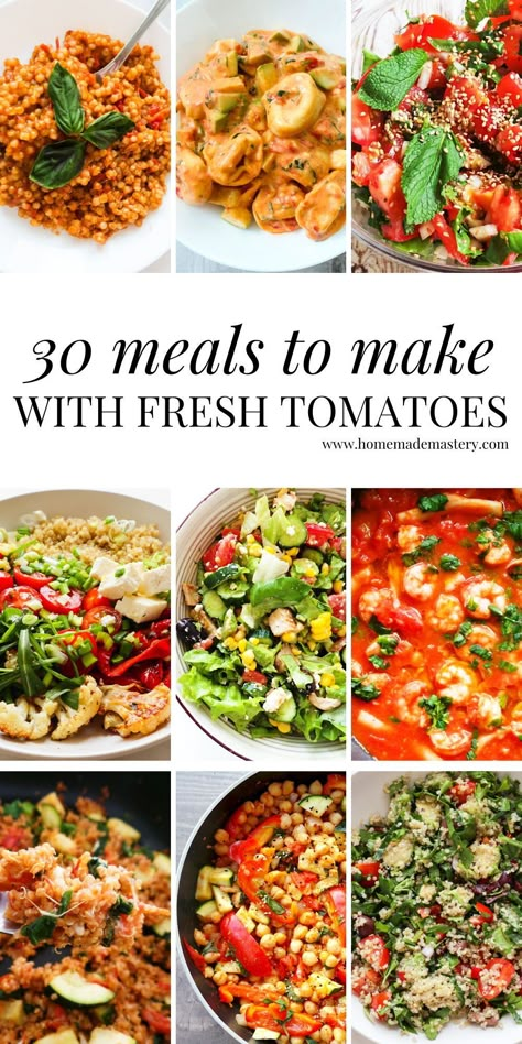 Dinner Idea With Tomatoes, Tomatoes For Dinner, Healthy Dinner With Tomatoes, Healthy Dinner Recipes With Tomatoes, Recipes With Whole Tomatoes, Recipes For Lots Of Tomatoes, Supper Ideas With Tomatoes, Dinner Recipe With Tomatoes, Tomato Basil Recipe