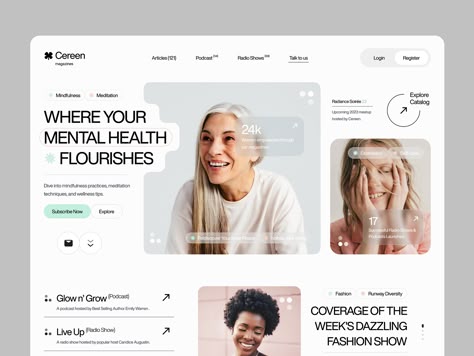 Mental Health Website, Modern Web Design Trends, Health Websites, Healthcare Website, Medical Website Design, Health Website, Dental Website, Ui Design Website, Modern Web Design