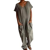 Baggy Jumpsuit, Pocket Jumpsuit, Moms Fashion, Solid Color Jumpsuits, Jeans Overall, Loose Jumpsuit, Streetwear Mode, Outwear Women, Home Clothing