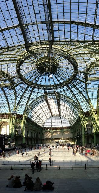 Inside the Grand Palais, Paris Domed Ceiling, Grand Palais Paris, Champs Élysées, Paris Architecture, Grand Place, Ice Skate, Albufeira, Paris City, Grand Palais